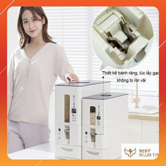 Thùng đựng gạo 12KG công nghệ JAPAN -Best Seller Tony