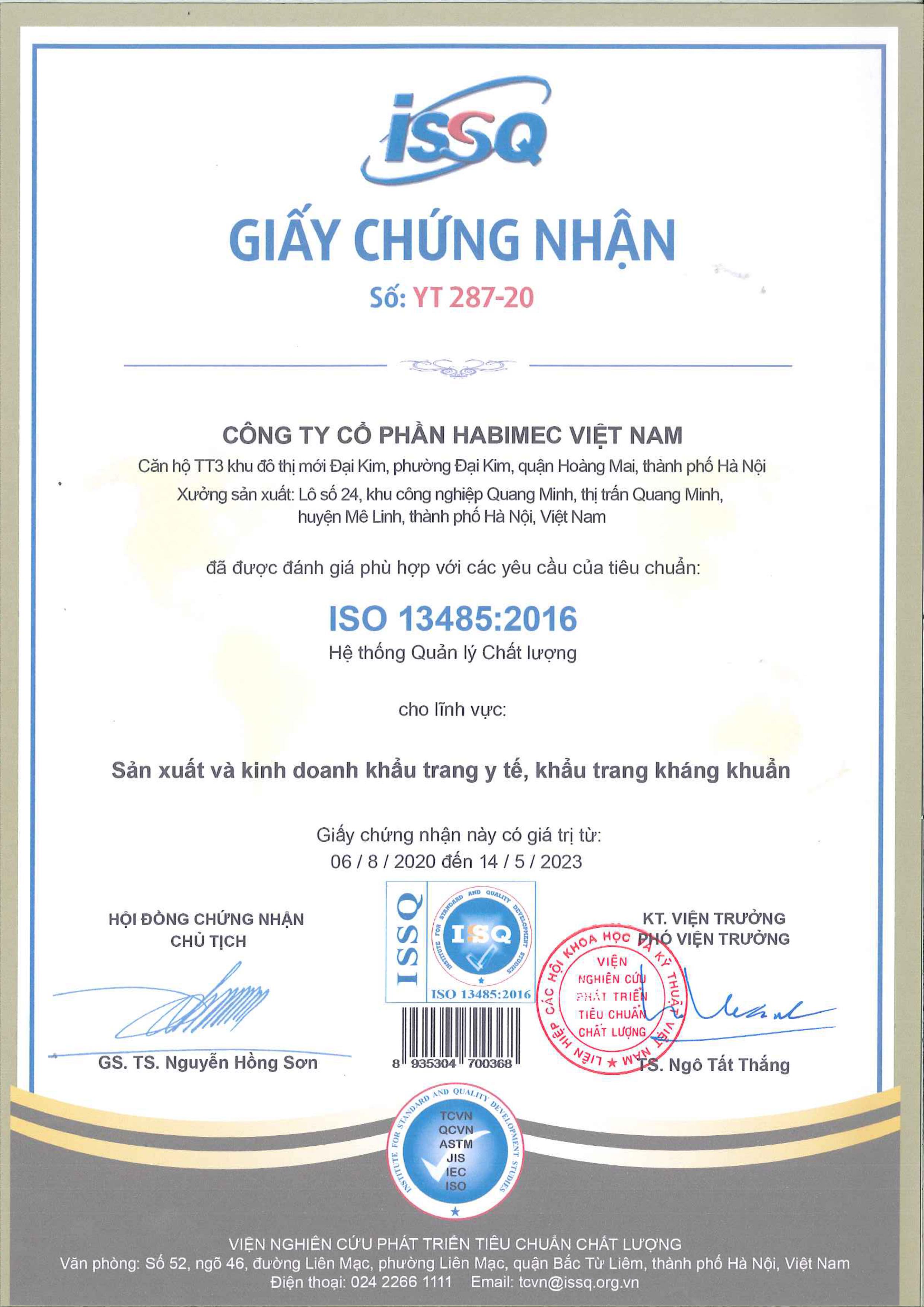 Khẩu trang HN95-Habimec (đạt chuẩn FFP2-N95) Combo 2 hộp Khẩu trang y tế 5 lớp kháng khuẩn lọc đến 99%