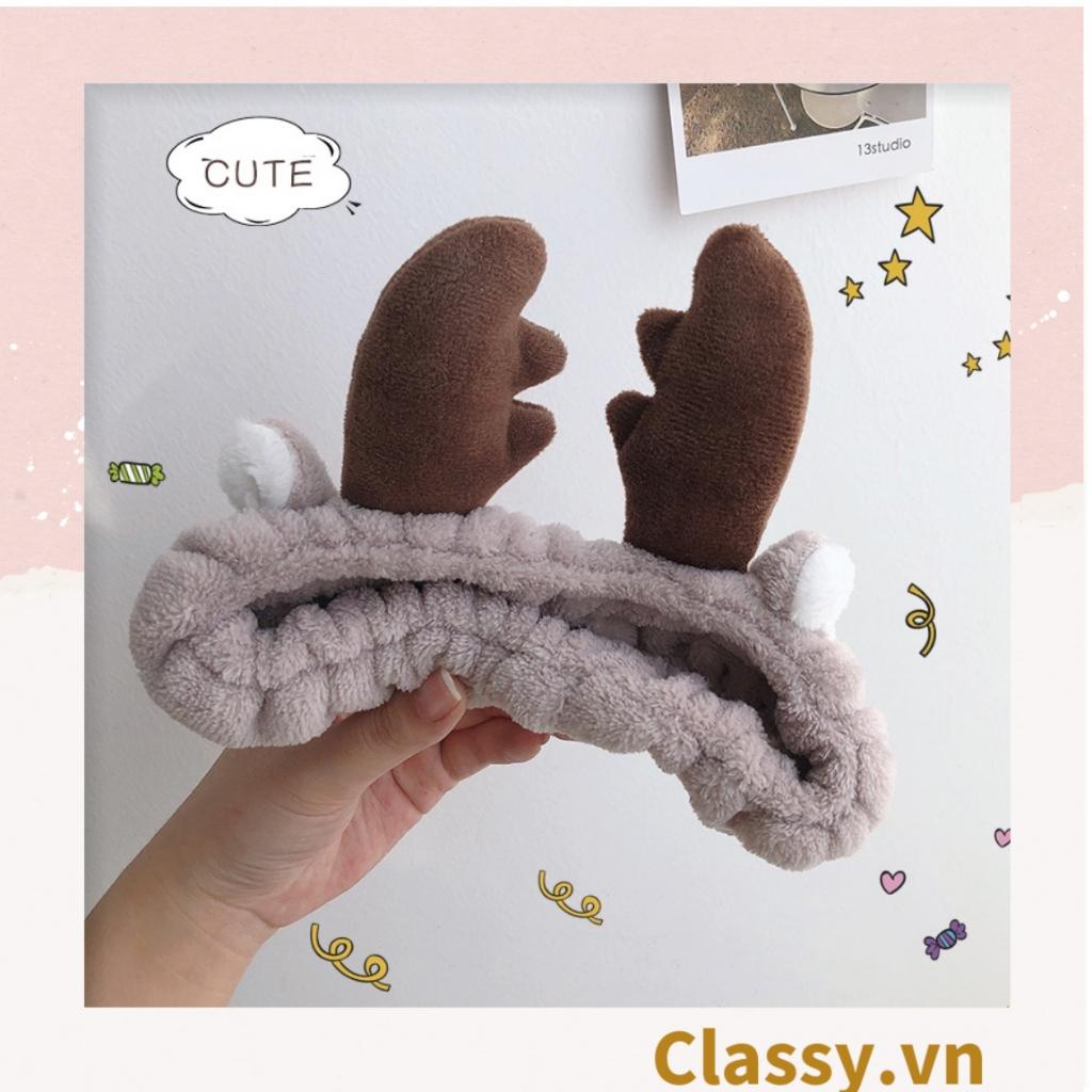 Băng Đô Rửa Mặt Và Băng Đô Cài Tóc Classy Hình tuần lộc, sừng hươu, cua cực cute PK746