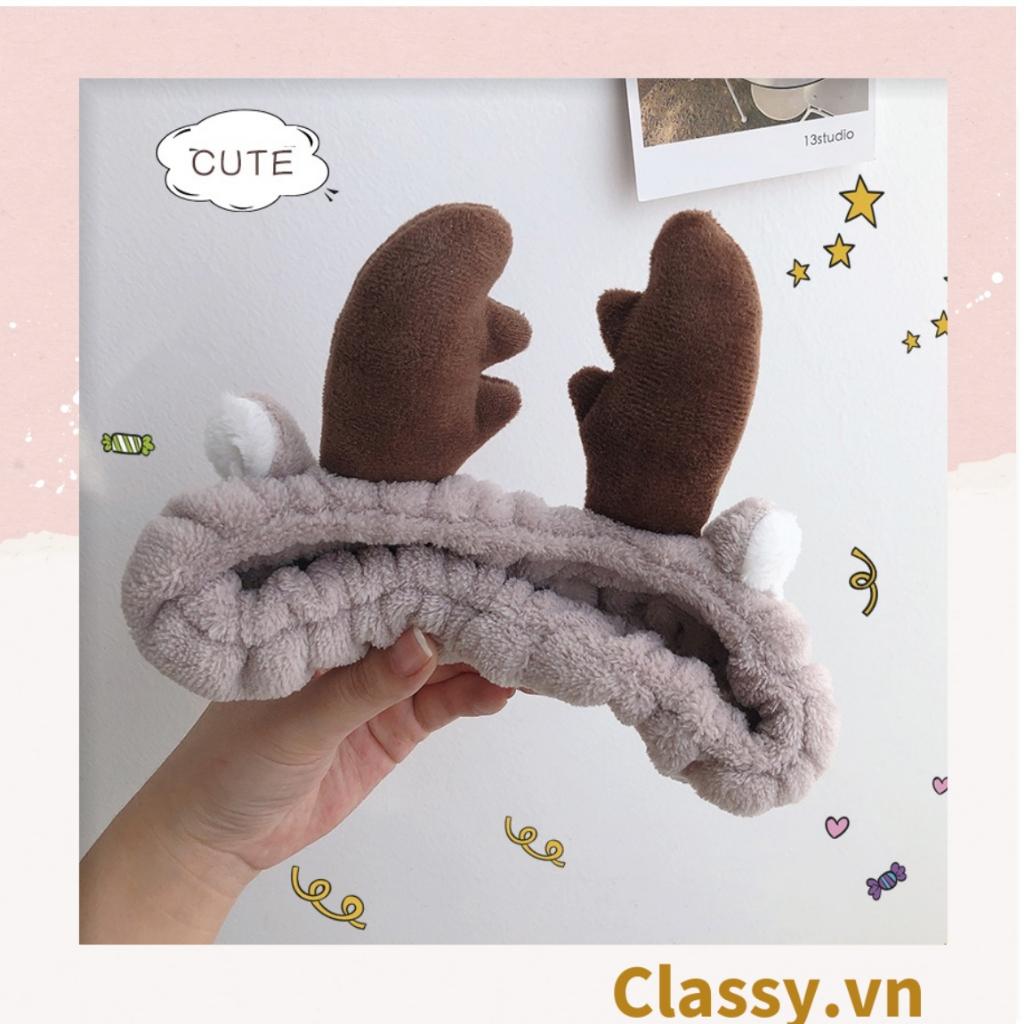 Băng Đô Rửa Mặt Và Băng Đô Cài Tóc  Classy Hình tuần lộc, sừng hươu, cua cực cute PK746