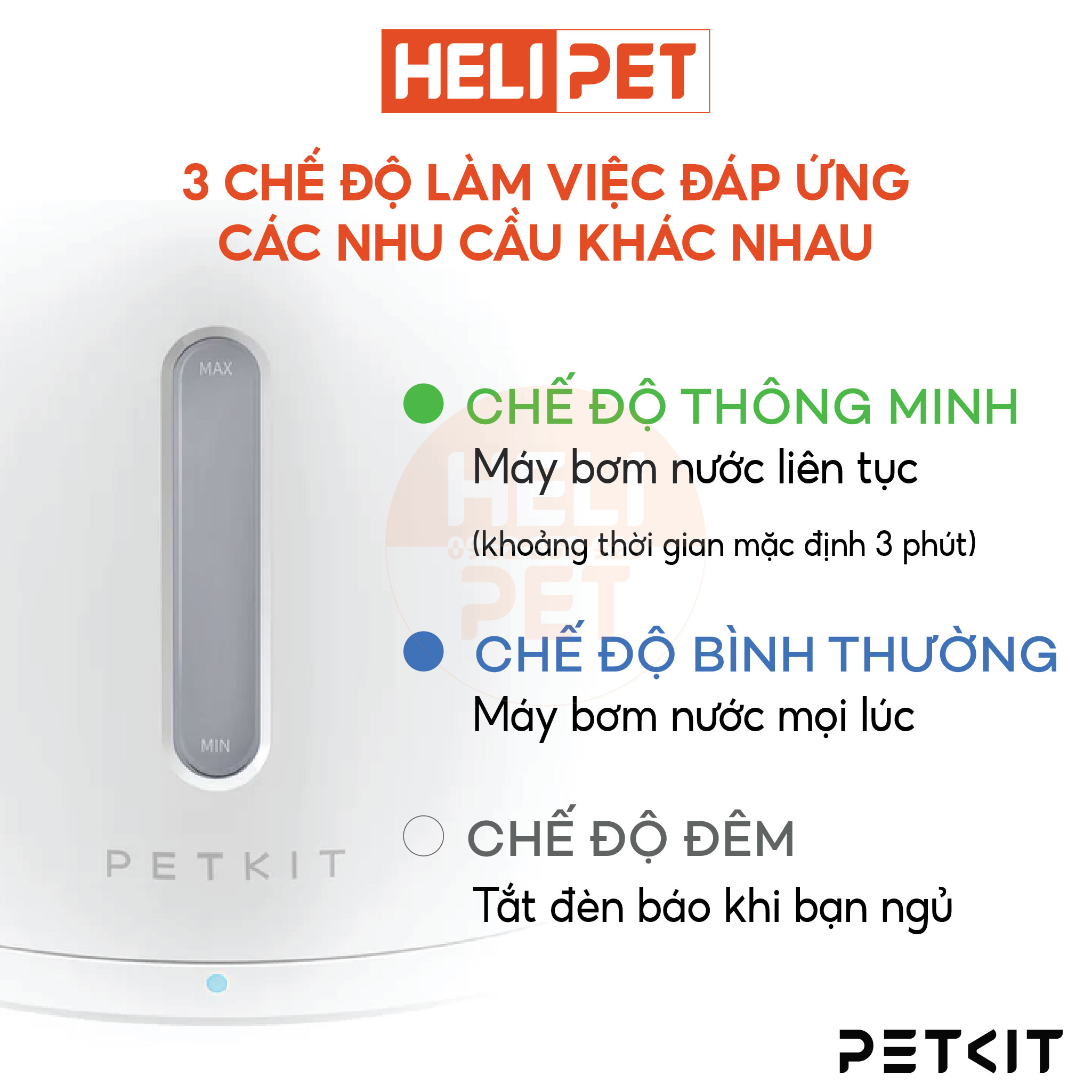 [Có App] Máy Lọc Nước Cho Mèo Bơm Không Dây PETKIT Solo 2 - HeLiPet