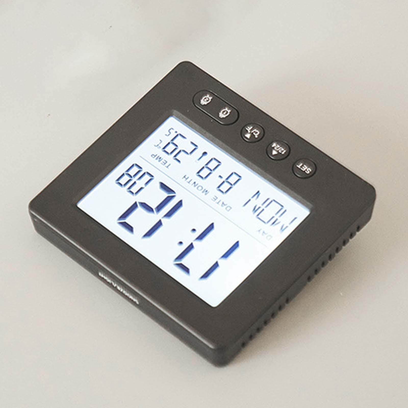 Digital Clock LCD Time Week Date Temperature Display for Living Room Home