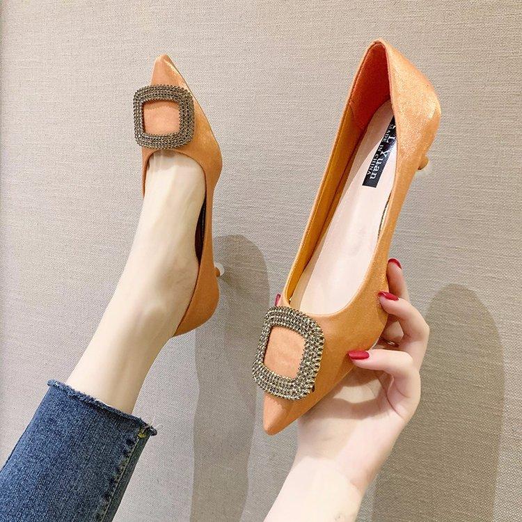 Giày Cao Gót Mũi Nhọn Phong Cách Hàn Quốc Nữ Tính