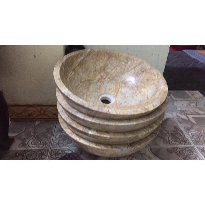 lavabo đá vàng đậm