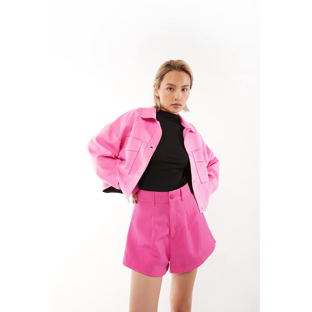 DOTTIE - Quần short in họa tiết chìm nữ hồng Q0293