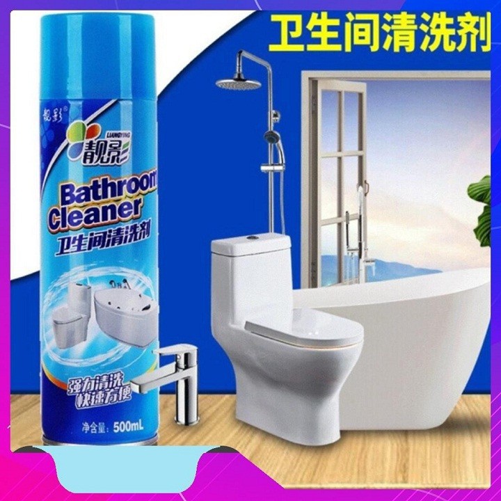 Bình xịt tẩy rửa, chai xịt bọt tuyết tây rửa vết ố, bẩn nhà tắm-nhà vệ sinh-500ml