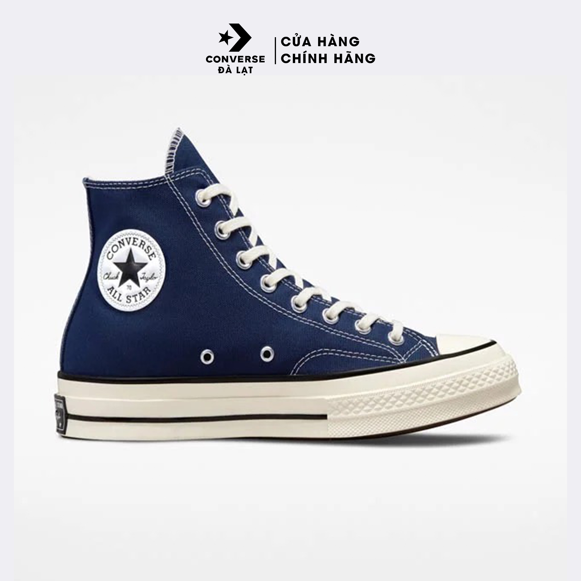 Giày Converse Unisex cổ cao Chuck 70 High Recycled Canvas Midnight Navy - 172676C