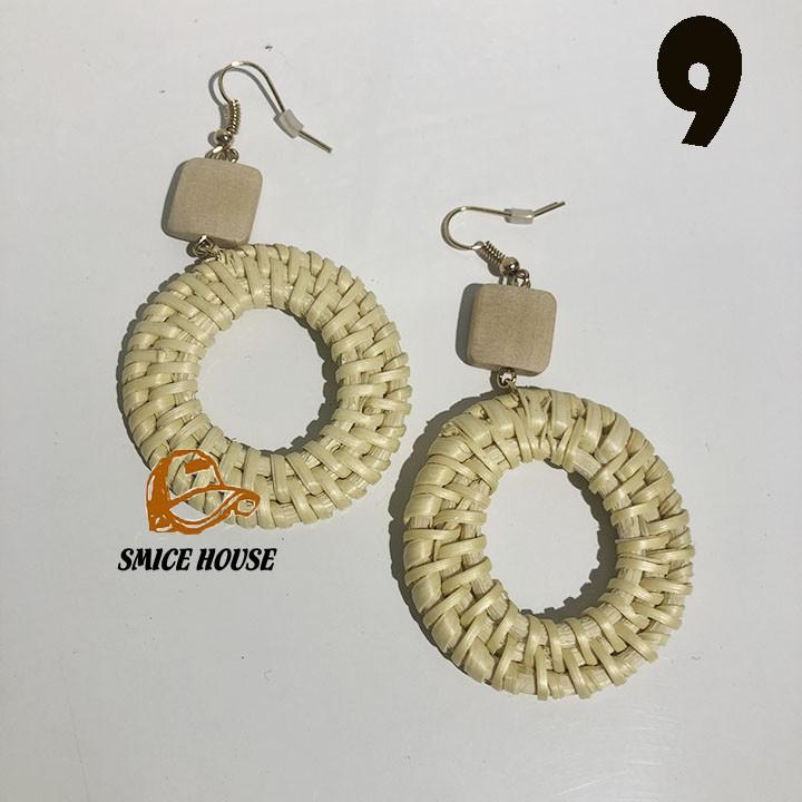 BÔNG TAI CÓI VINTAGE, HOA TAI CÓI ĐI BIỂN NHIỀU HỌA TIẾT