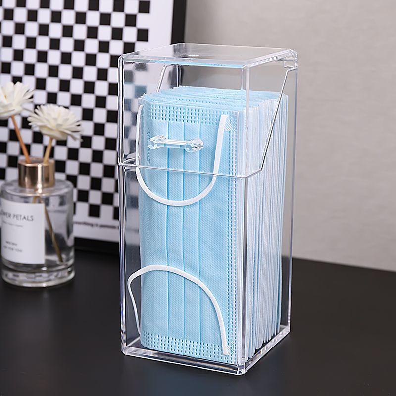 Hộp Đựng Khẩu Trang Trong Suốt Cỡ Lớn Chống Bụi Tiện Dụng
