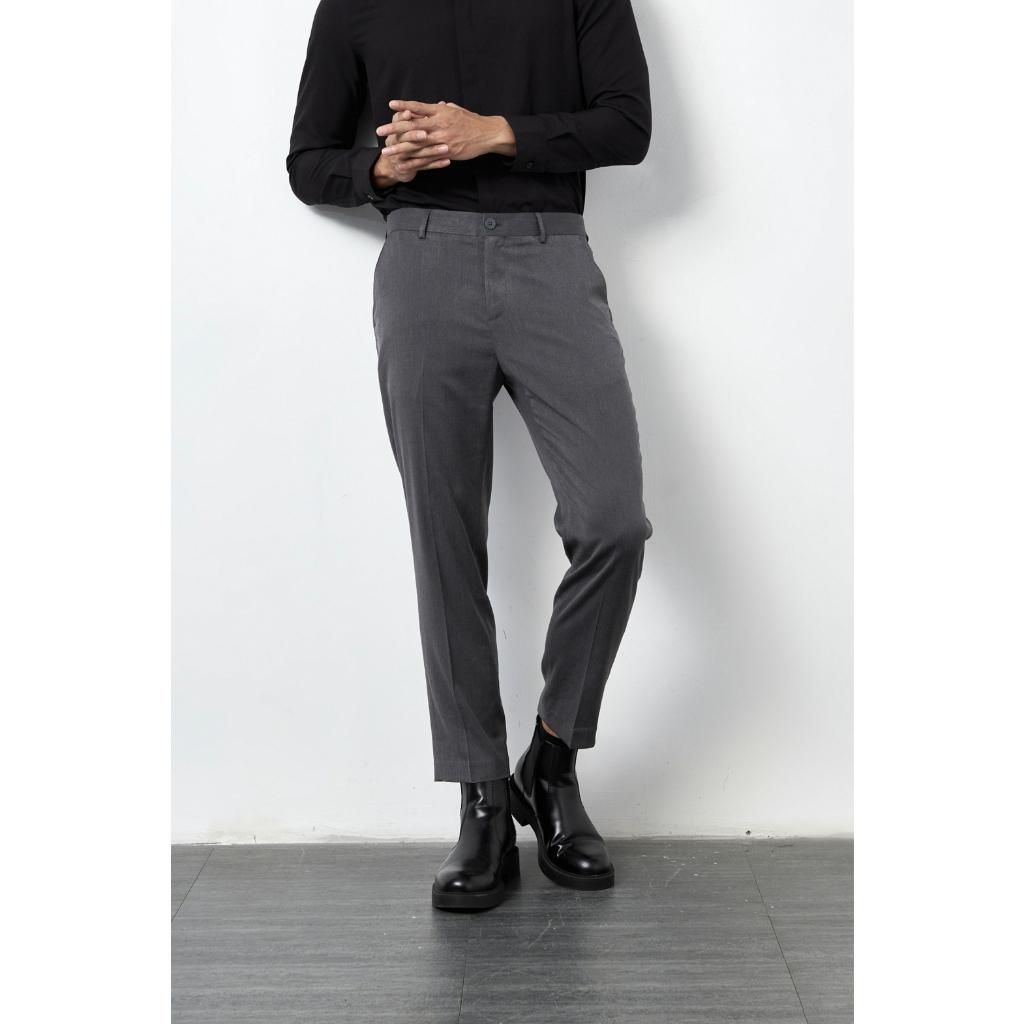 Quần Vải Nam Form Slim Crop vải mềm - 10F21PFO002CR1 | LASTORE MENSWEAR