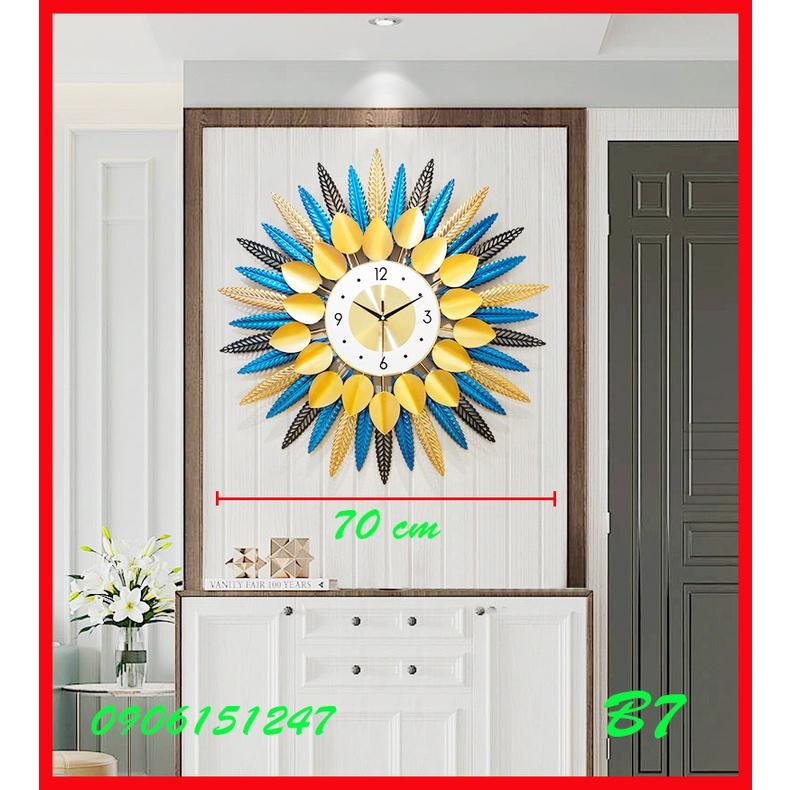 Đồng hồ treo tường trang trí decor B7 kích thước 70 x 70 cm