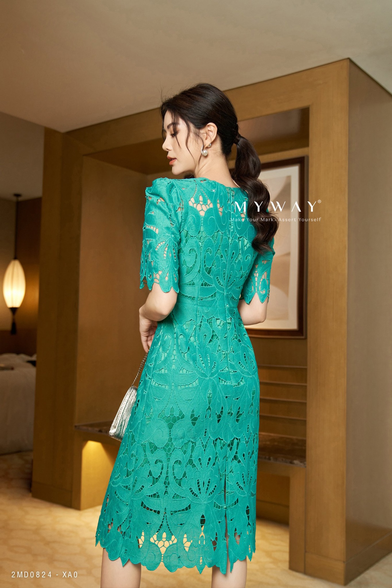 Đầm Ren Nữ Công Sở MY WAY Dáng A Sang Trọng Quý Phái 2MD0824