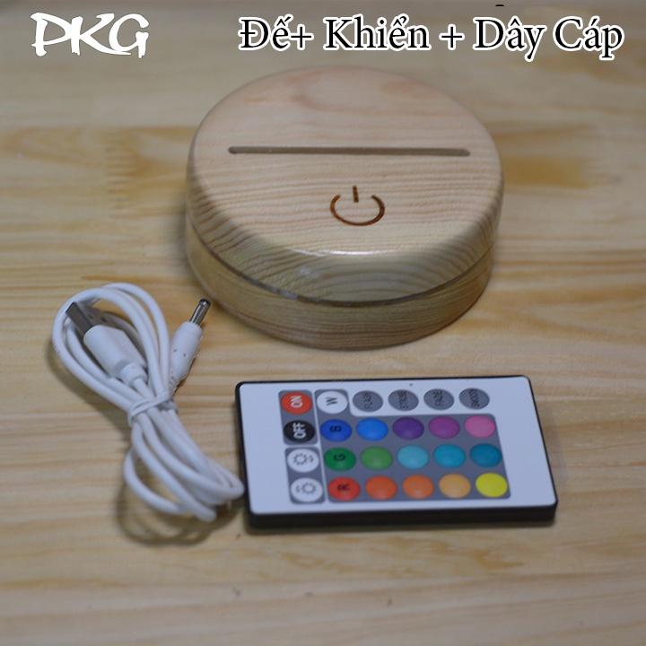 Đèn Ngủ Led 3D BAJI nhân vật Anime phát sáng 16 màu cảm ứng có điều khiển từ xa