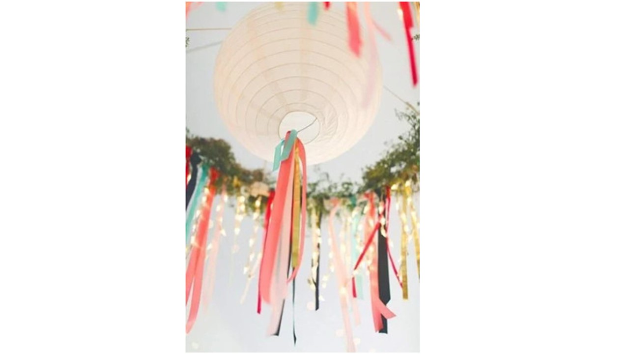 Lồng đèn trang trí trung thu màu trắng tthu20