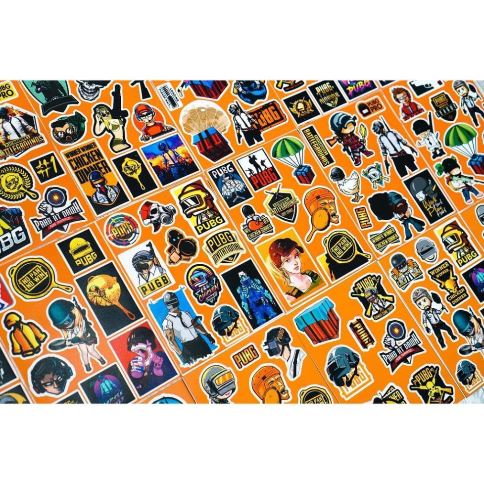 Sticker PUBG | Dán Nón Bảo Hiêm, Điện Thoại, Laptop, Bình Nước...Chống Nước, Chống Bay Màu