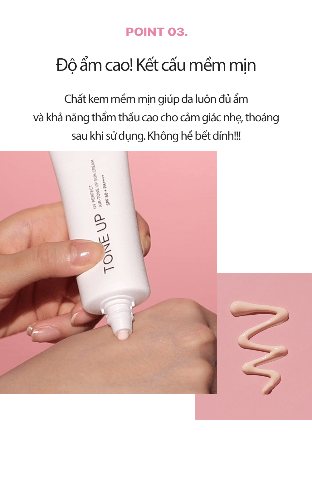 Kem Chống Nắng Mát Lạnh Tone Trắng Hồng Tự Nhiên SNP UV PERFECT AIR TONE UP SUN CREAM 50ml