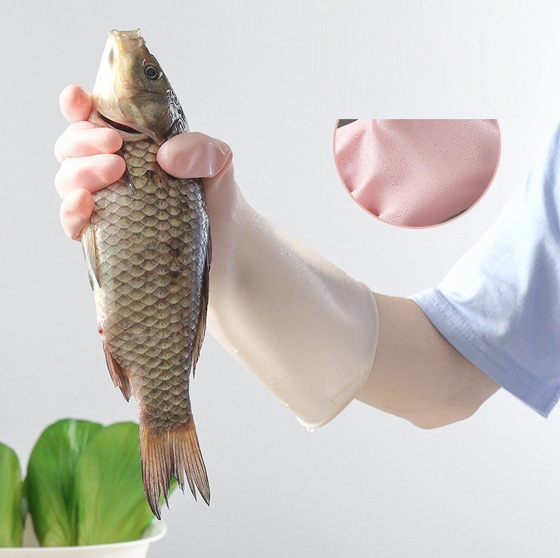 Đôi Găng Tay Cao Su 2 Màu Siêu Dai