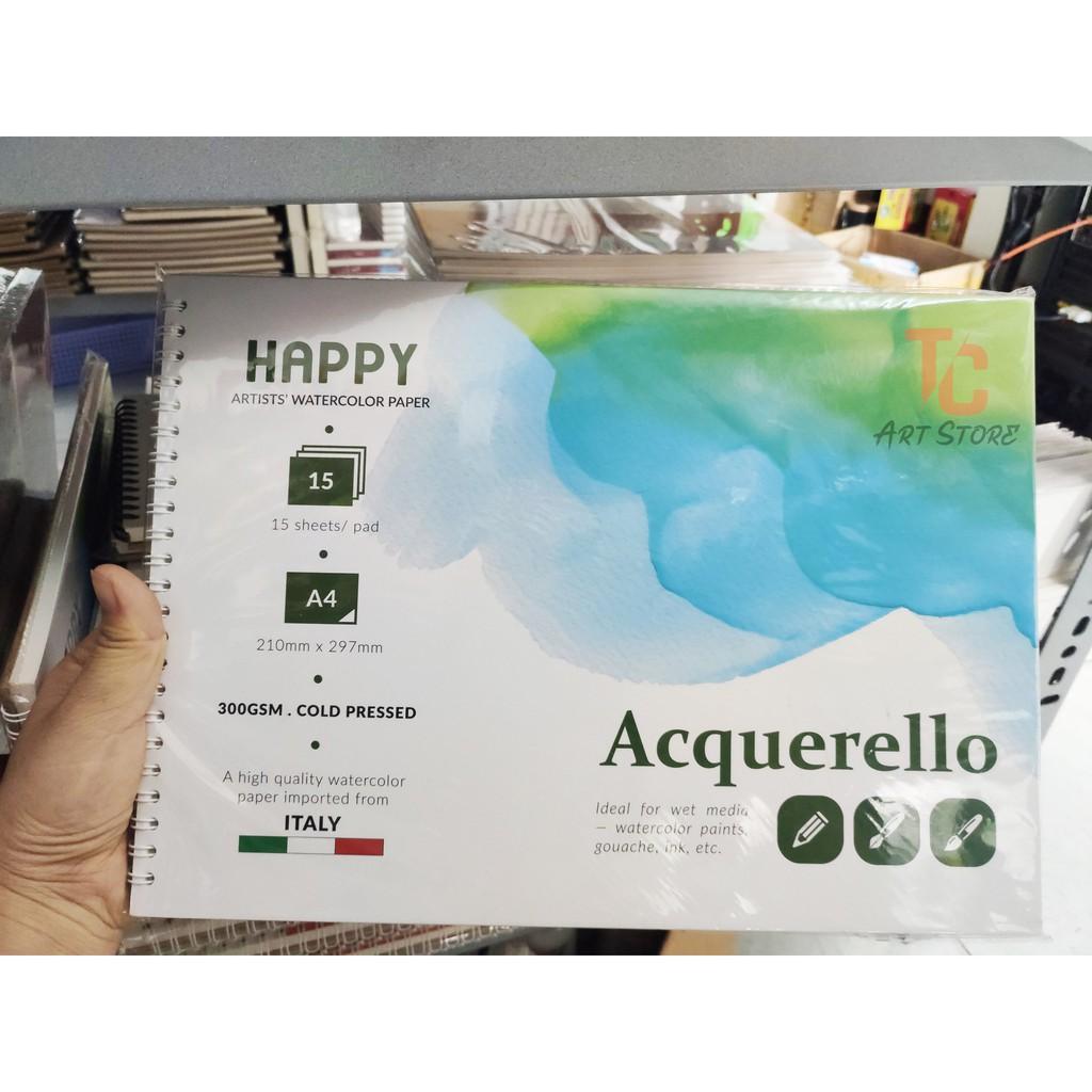 Giấy Vẽ Màu Nước HAPPY 300gsm Hạng Họa Sĩ