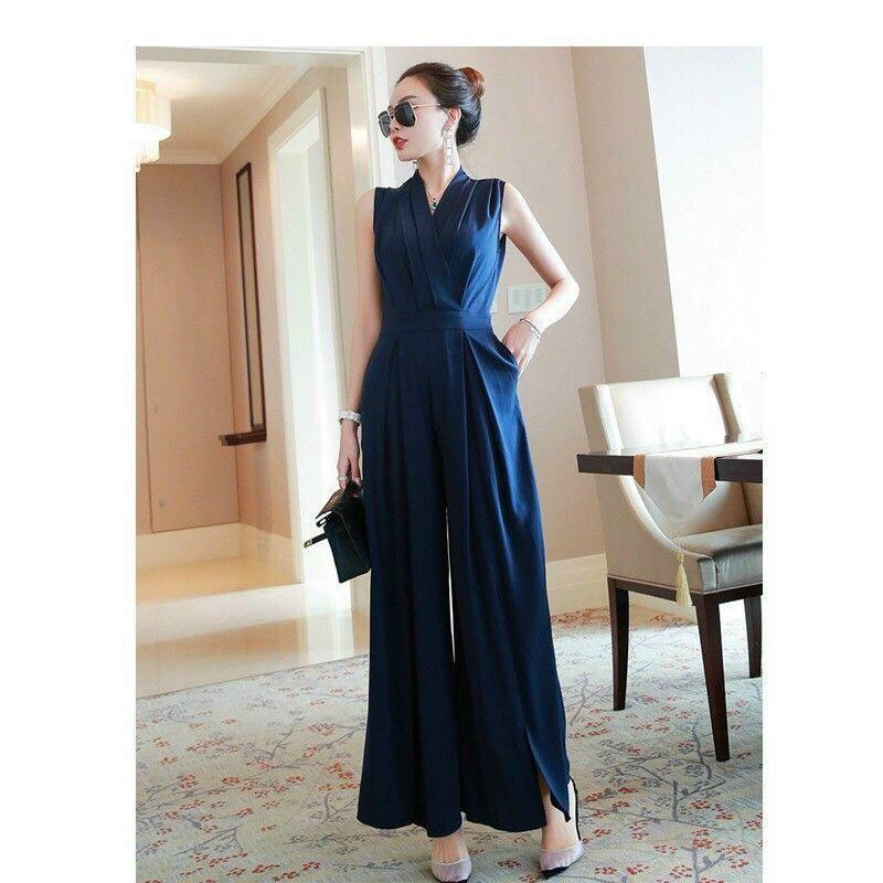 JUMPSUIT XANH DÀI XẾP LI XẺ TÀ