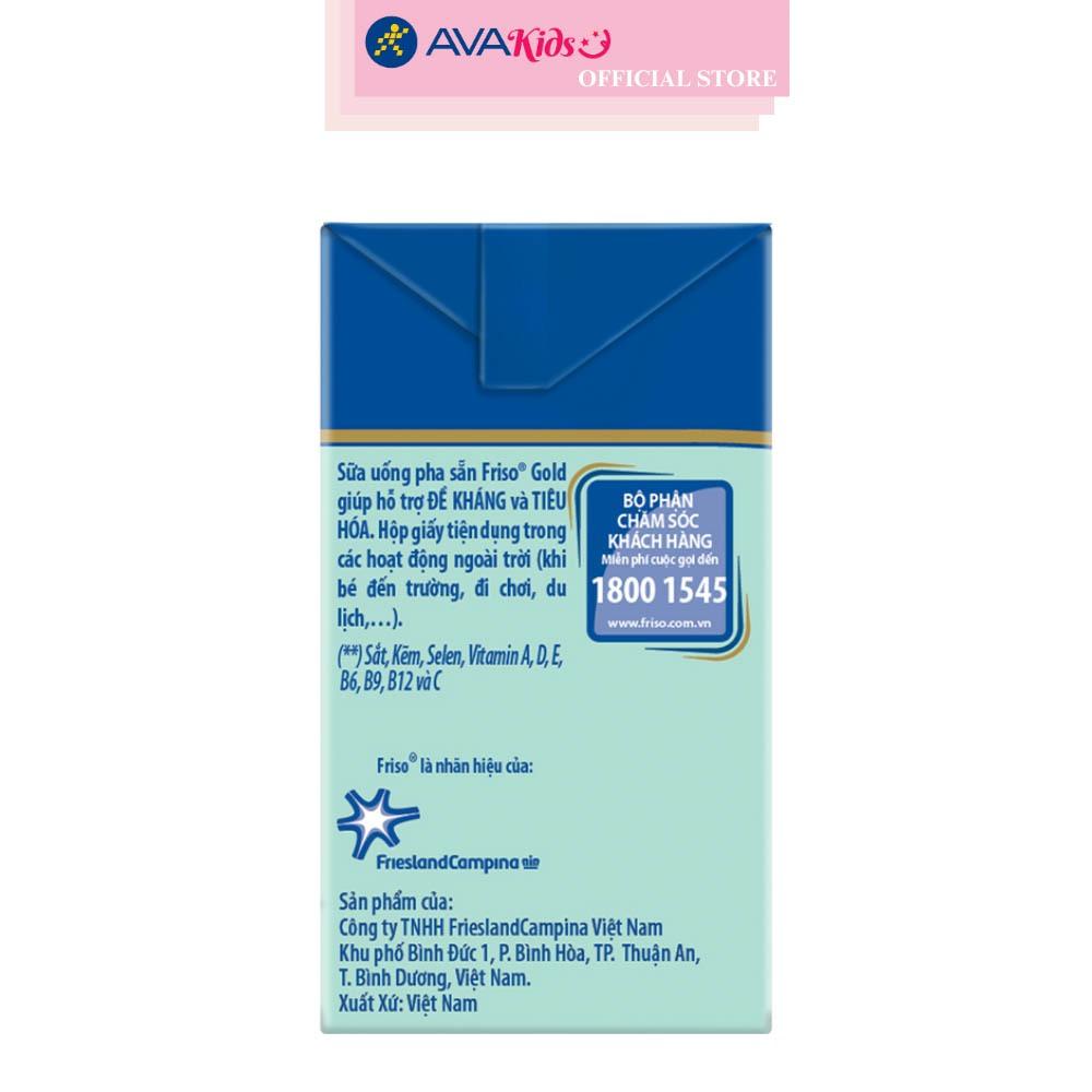 Lốc 4 hộp sữa pha sẵn Friso Gold hương vani 110 ml (từ 1 tuổi)