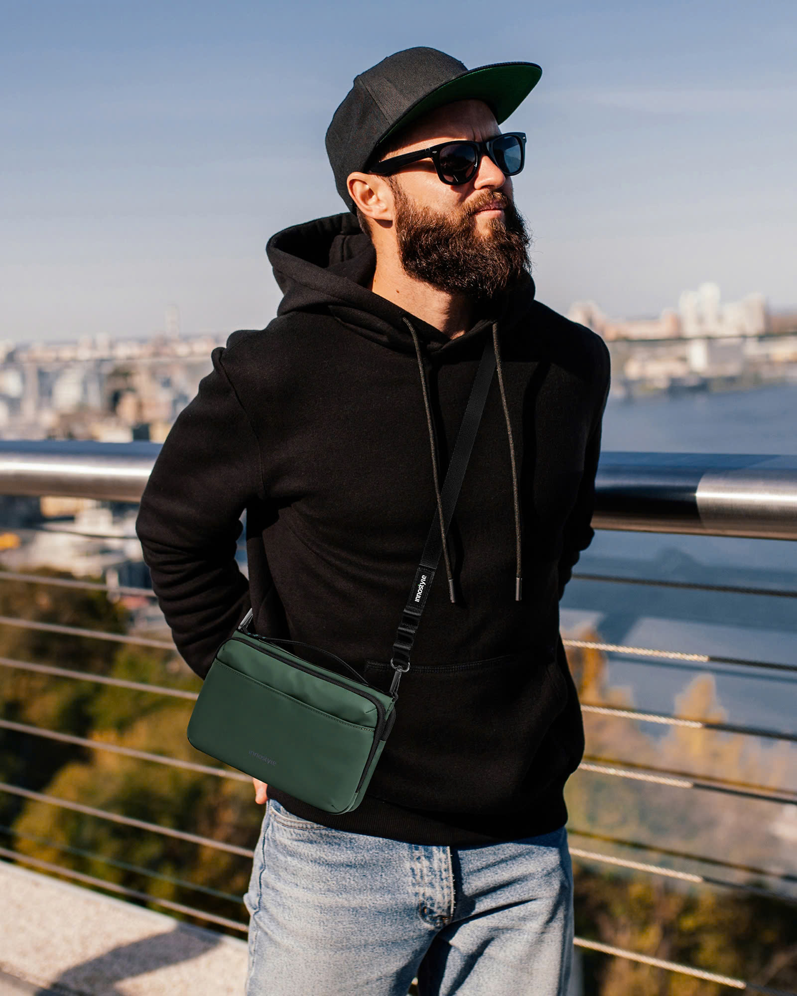 Túi đeo chéo Innostyle Flexicarry Crossbody -Khoá YKK, Chất liệu kháng nước Lựa chọn hoàn hảo mỗi ngày, Hàng chính hãng