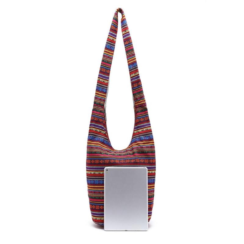 THINKTHENDO Rất Phổ Biến Nữ Hippie Đeo Vai Viền Lớn Ví Dân Tộc Tote Túi Xách Du Lịch