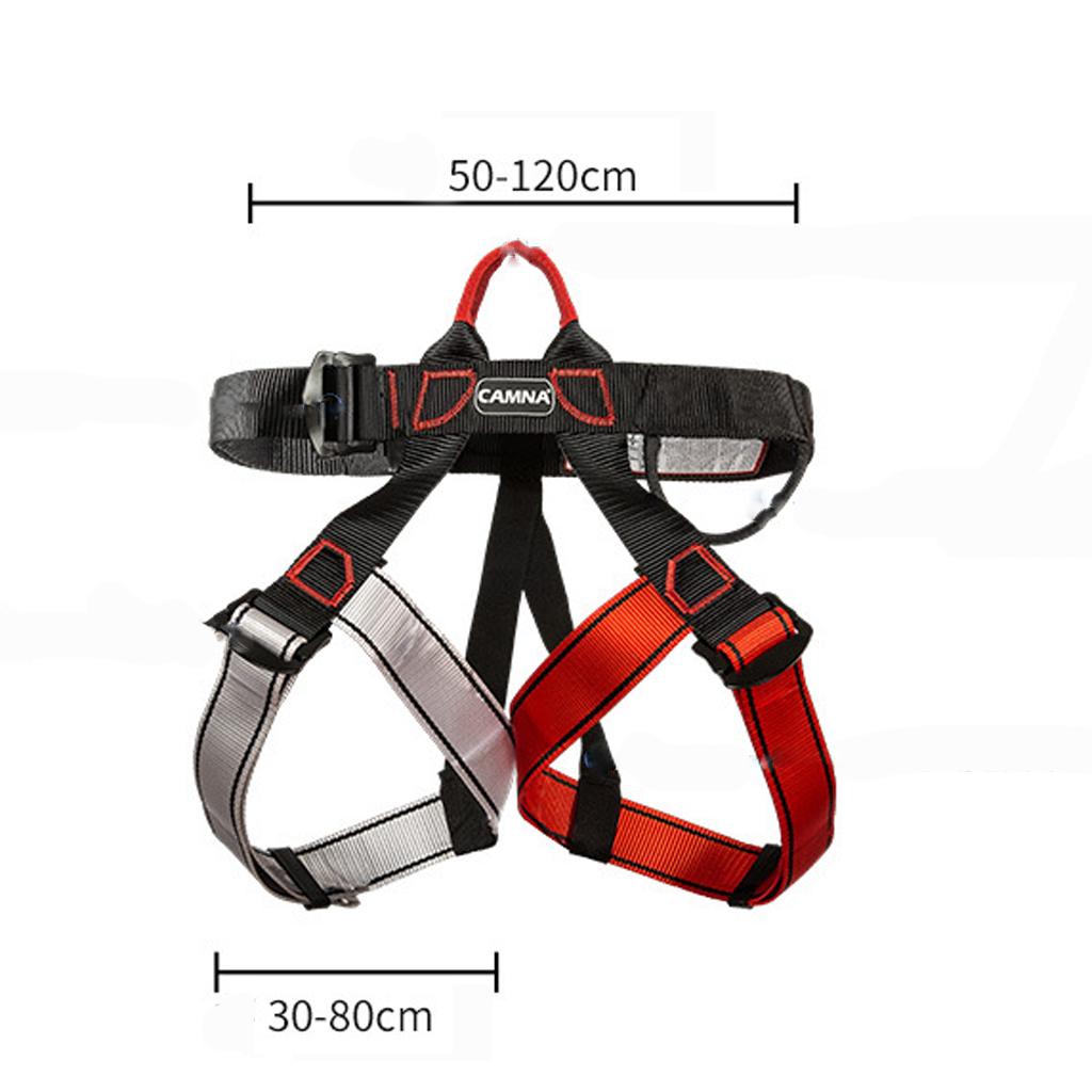 2xClimbing Harness Safety Belt Tree Climbing Rappelling Equip Black Red Gray