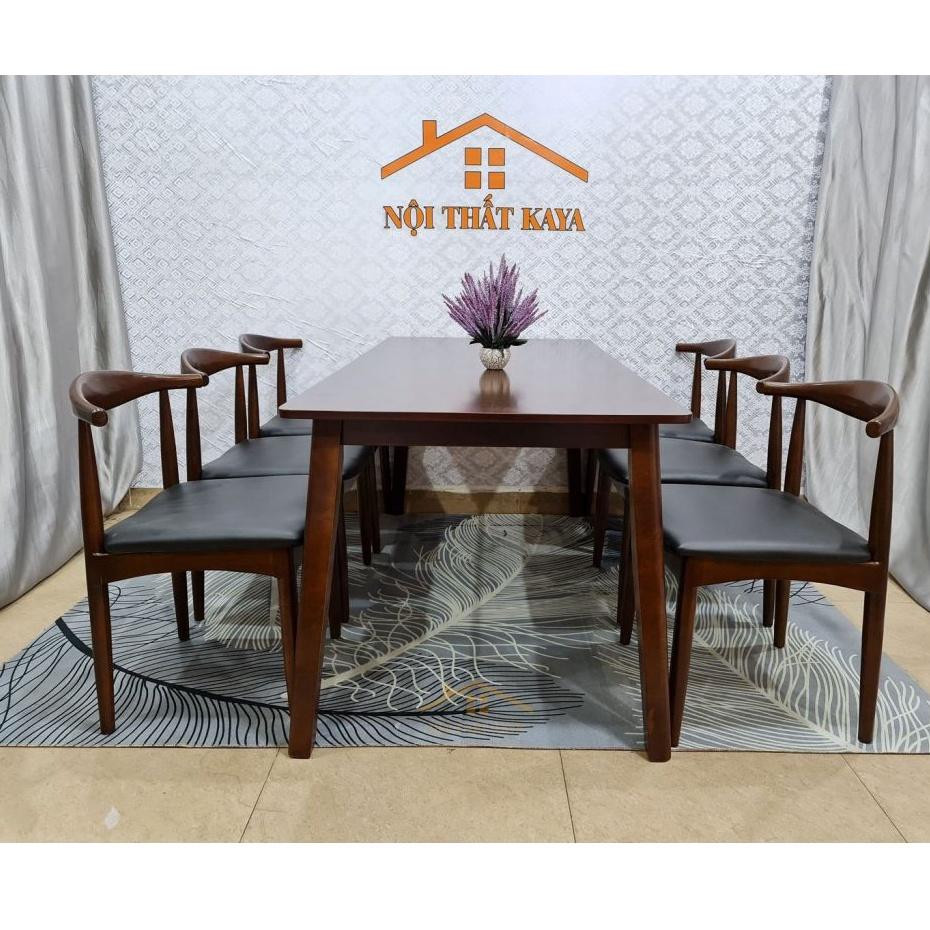 Bộ bàn 6 ghế Bull-đầu bò 1m6