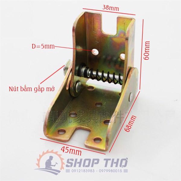 Bản lề chân bàn gấp loại lẫy và nút ấn nhanh
