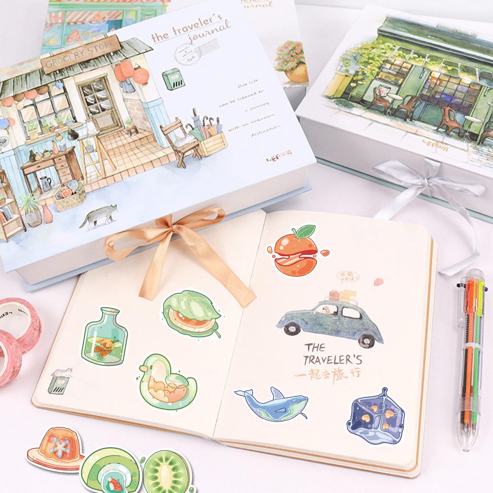 Sticker đồ ngọt jelly pudding hoạt hình cute trang trí mũ bảo hiểm, guitar, ukulele, điện thoại, sổ tay, laptop-mẫu S16