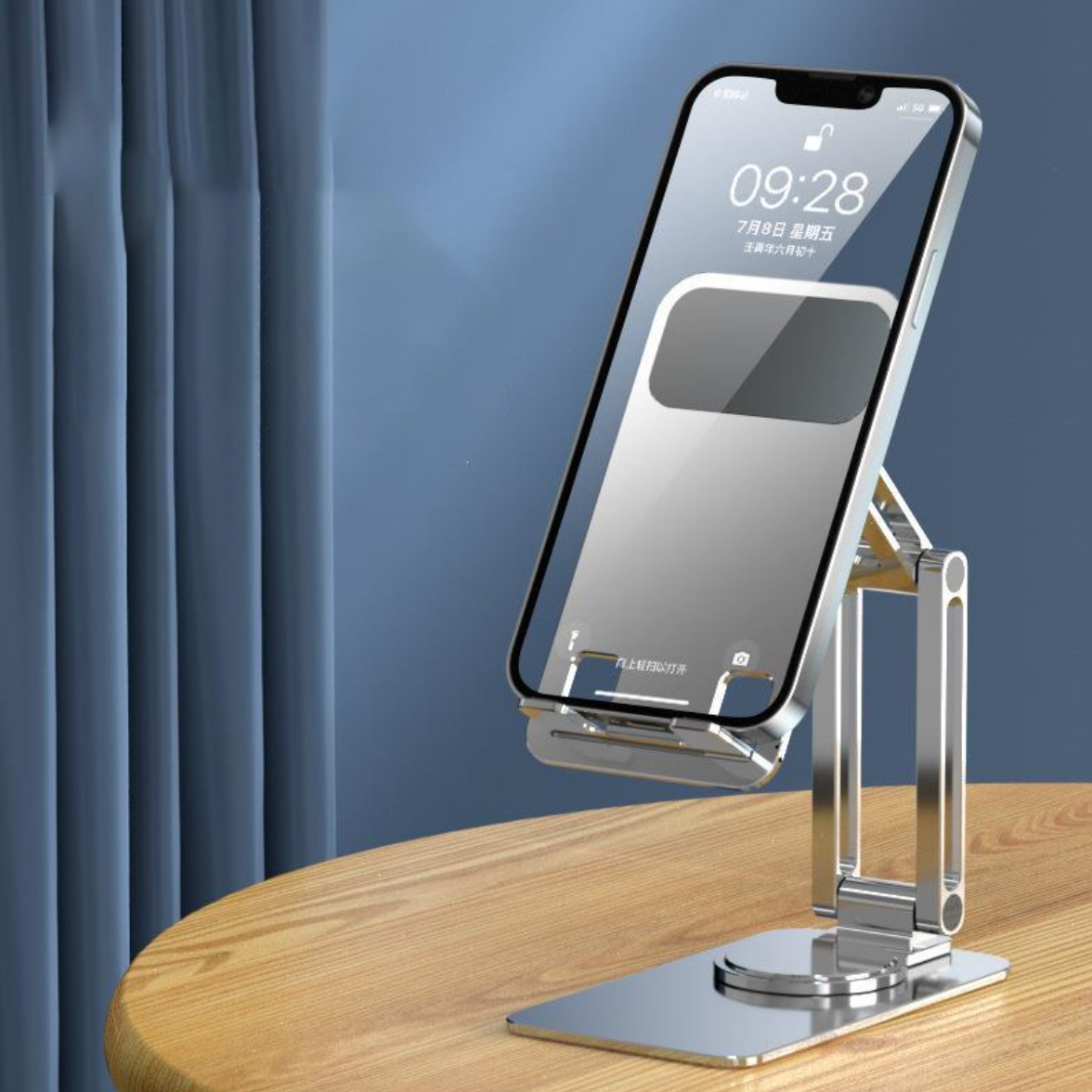 Giá kệ đỡ dành cho điện thoại máy tính bảng hợp kim nhôm xoay 360 độ gấp gọn điều chỉnh nhiều nấc độ cao K7 - Hàng chính hãng