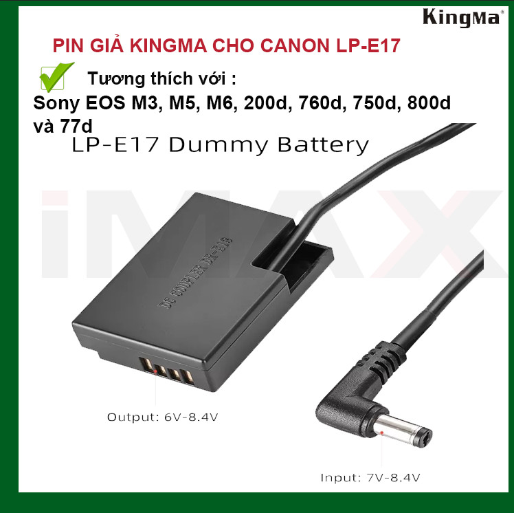 GIẢ PIN THAY THẾ CHO PIN MÁY ẢNH CANON LP-E17 - HÀNG CHÍNH HÃNG