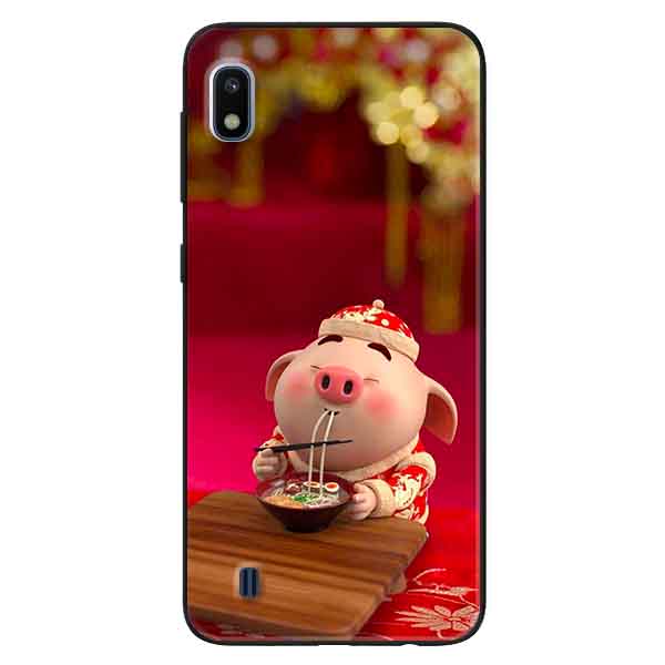 Ốp lưng in cho Samsung A10 Mẫu Heo Ăn