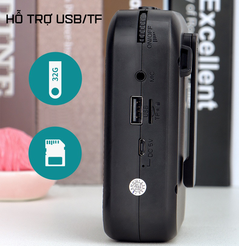 Loa Trợ Giảng Có Dây Hỗ Trợ Nghe Nhạc Bluetooth 5.0 SHIDU SD-M100 Hàng Chính Hãng