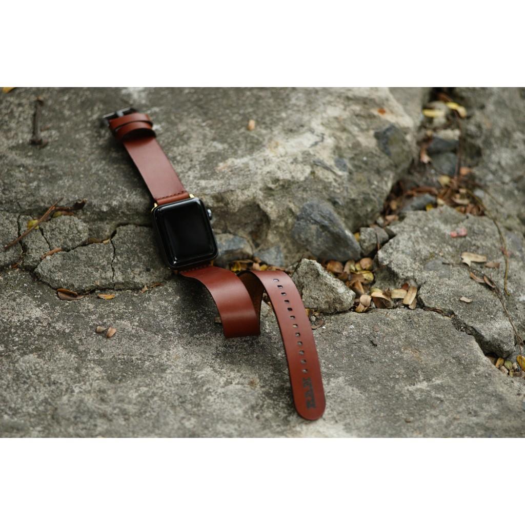 DÂY ĐỒNG HỒ ĐÔI DOUBLE STRAP DA BÒ THẬT CAO CẤP - CHÍNH HÃNG RAM LEATHER