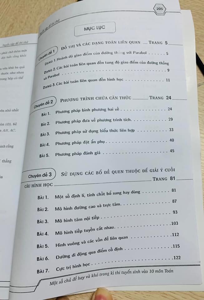 Một Số Chủ đề hay Và Khó trong kỳ thi vào lớp 10 môn Toán