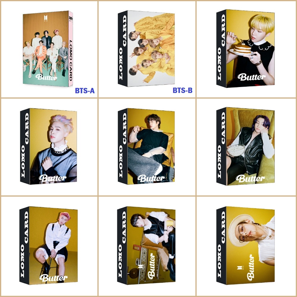 Hộp ảnh lomo card BTS Butter và các thành viên BTS butter