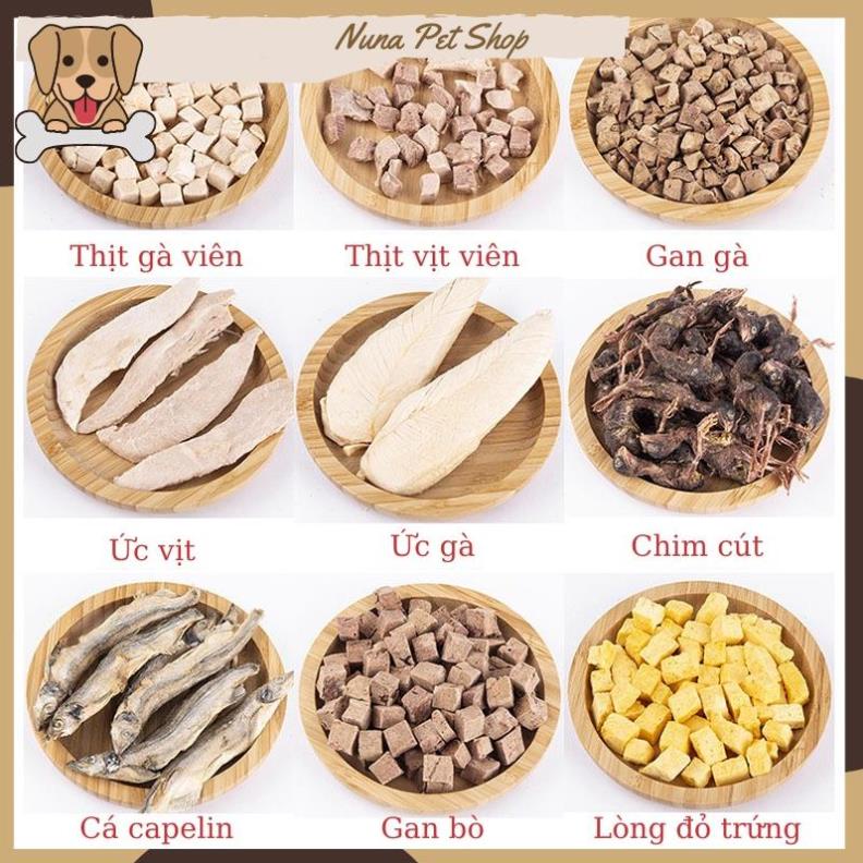 [Túi 500gr] Thức ăn sấy khô cho chó mèo (Túi thức ăn đông khô hỗn hợp cho thú cưng)