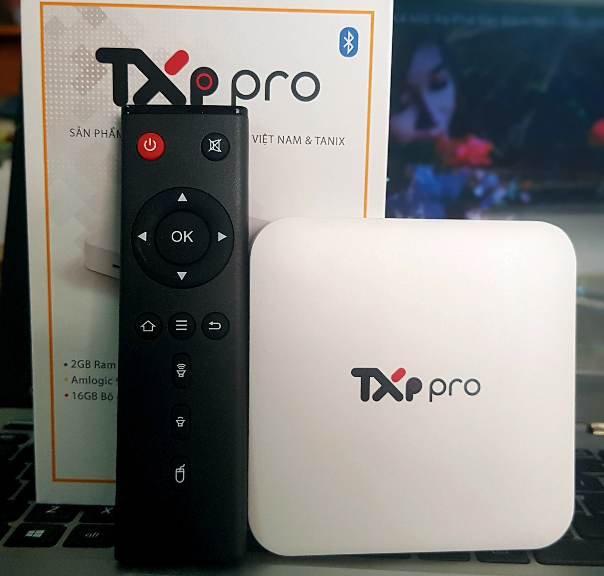 Android Tivi Box TXP Pro Truyền hình vtvcap On Bản Quyền HĐH Android 9 Ram 2G Rom 16G Chip Amlogic 905 - Hàng Chính Hãng