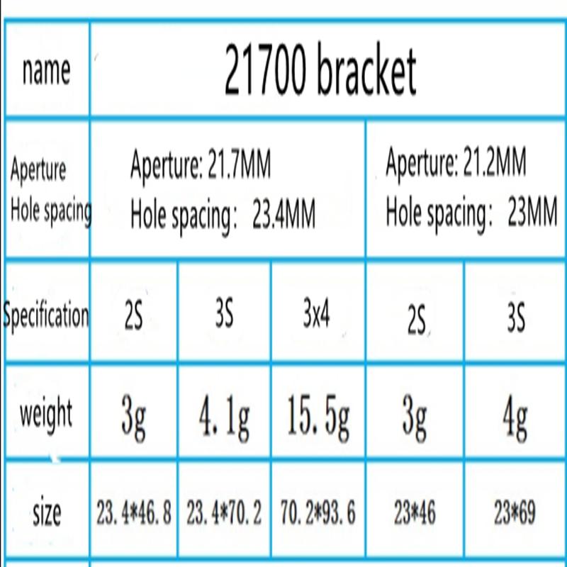 21700 Giá đỡ pin Lithium Bộ pin xe điện Giá đỡ kết hợp cố định có thể được ghép và lắp ráp Màu sắc: 3x4 21.7MM 10 CHIẾC