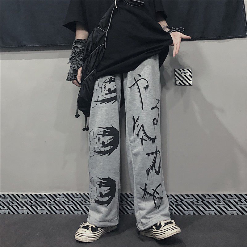 SIÊU CHẤT Quần nỉ SAJA unisex nam nữ form rộng in hoạ tiết hoạt hình
