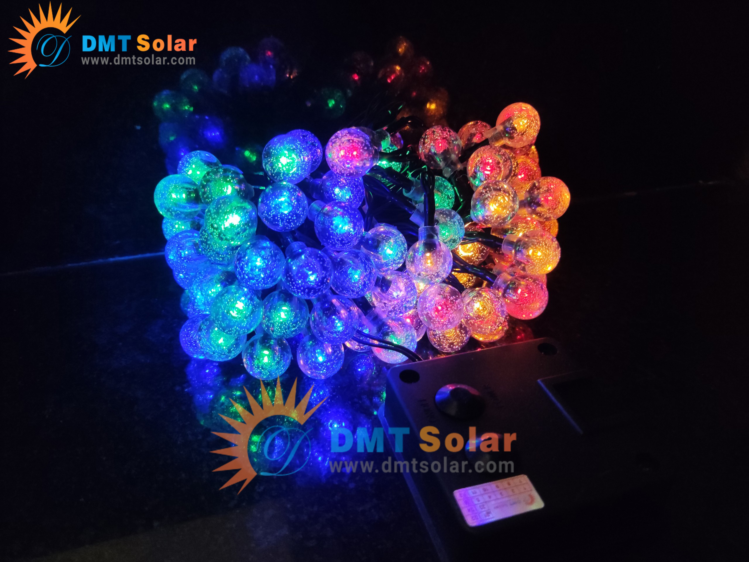 Đèn led dây pha lê trang trí năng lượng mặt trời - LED NHIỀU MÀU LD04-RGB