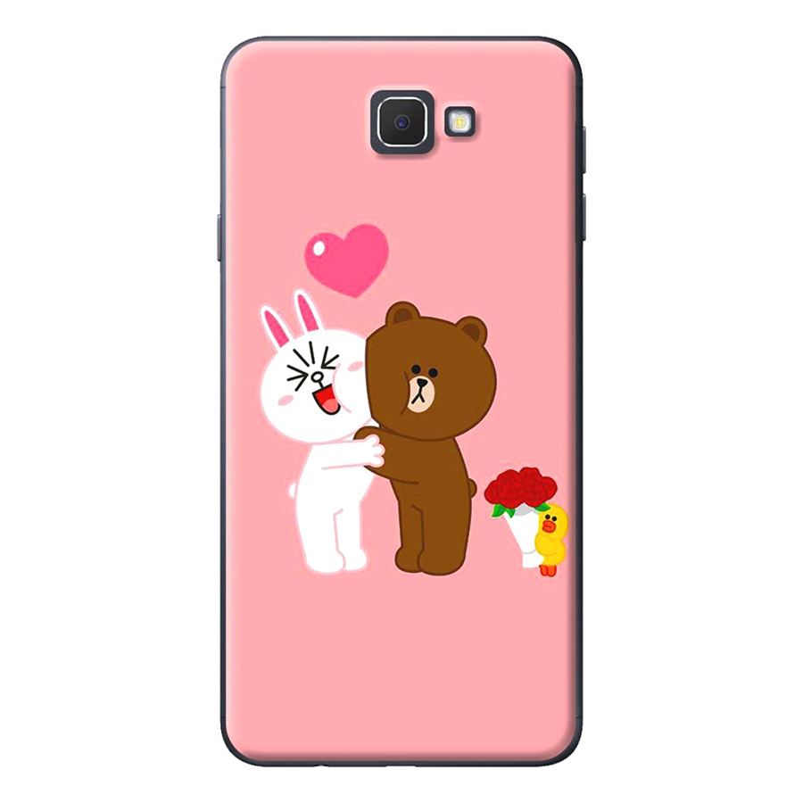 Ốp Lưng Dành Cho Samsung Galaxy J5 Prime, J7 Prime - Couple Gấu Thỏ Ôm