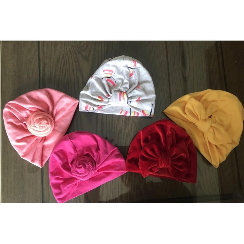 Combo 5 mũ turban được chọn màu cho bé