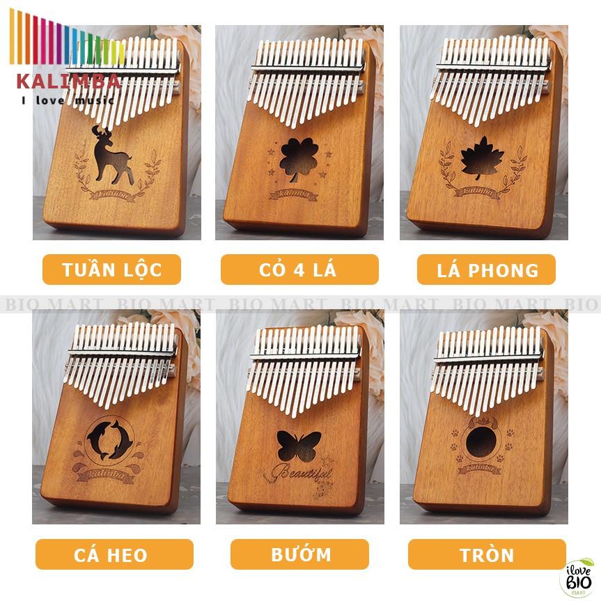 Đàn Kalimba 17 Phím - Đàn Kalimba Thumbs Piano Sử Dụng Ngón Tay TẶNG KÈM Búa Chỉnh Âm, Giấy Dán Nốt, Túi đựng.. - BIO89A