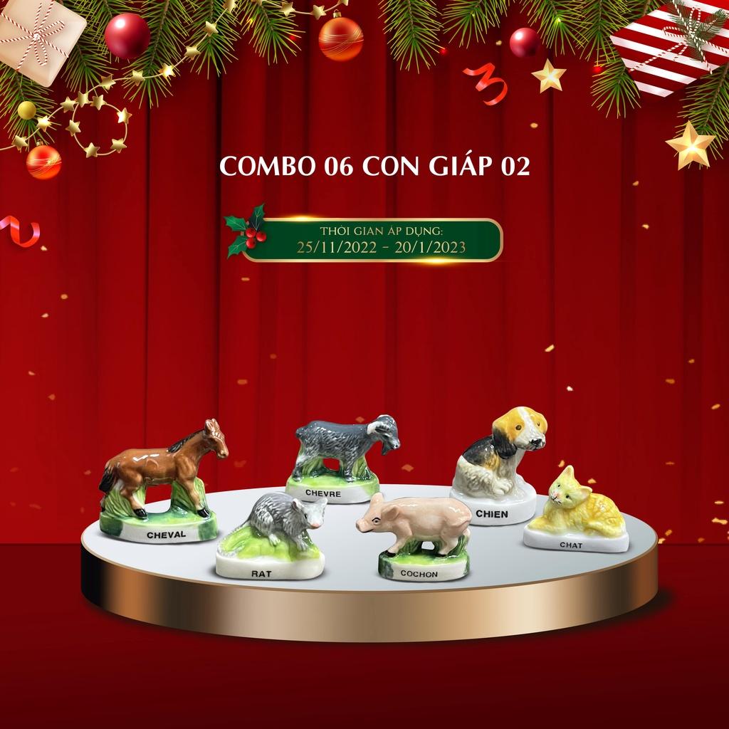 Combo 2: Set 6 Con Giáp Sứ Cao Cấp Minh Long - Phương Đông