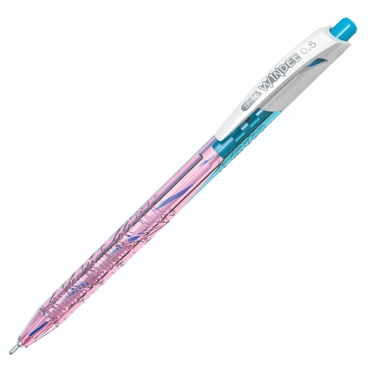 Bộ 6 Bút Bi TP-06 - Mực Xanh (Mẫu Màu Giao Ngẫu Nhiên)