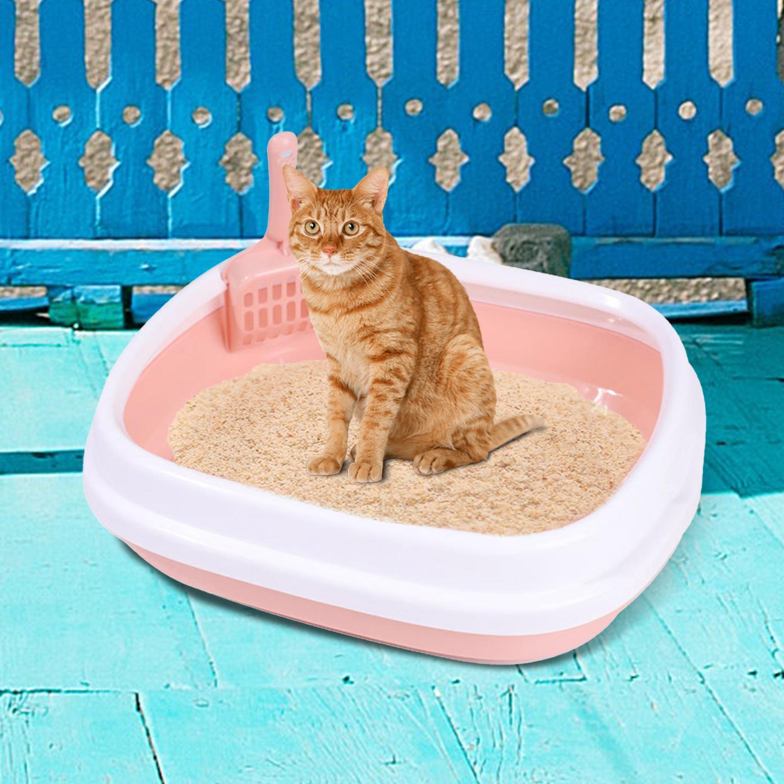 Cat Litter Box Kitten Toilet Pet Litter Tray Bedpan Cat Litter Container