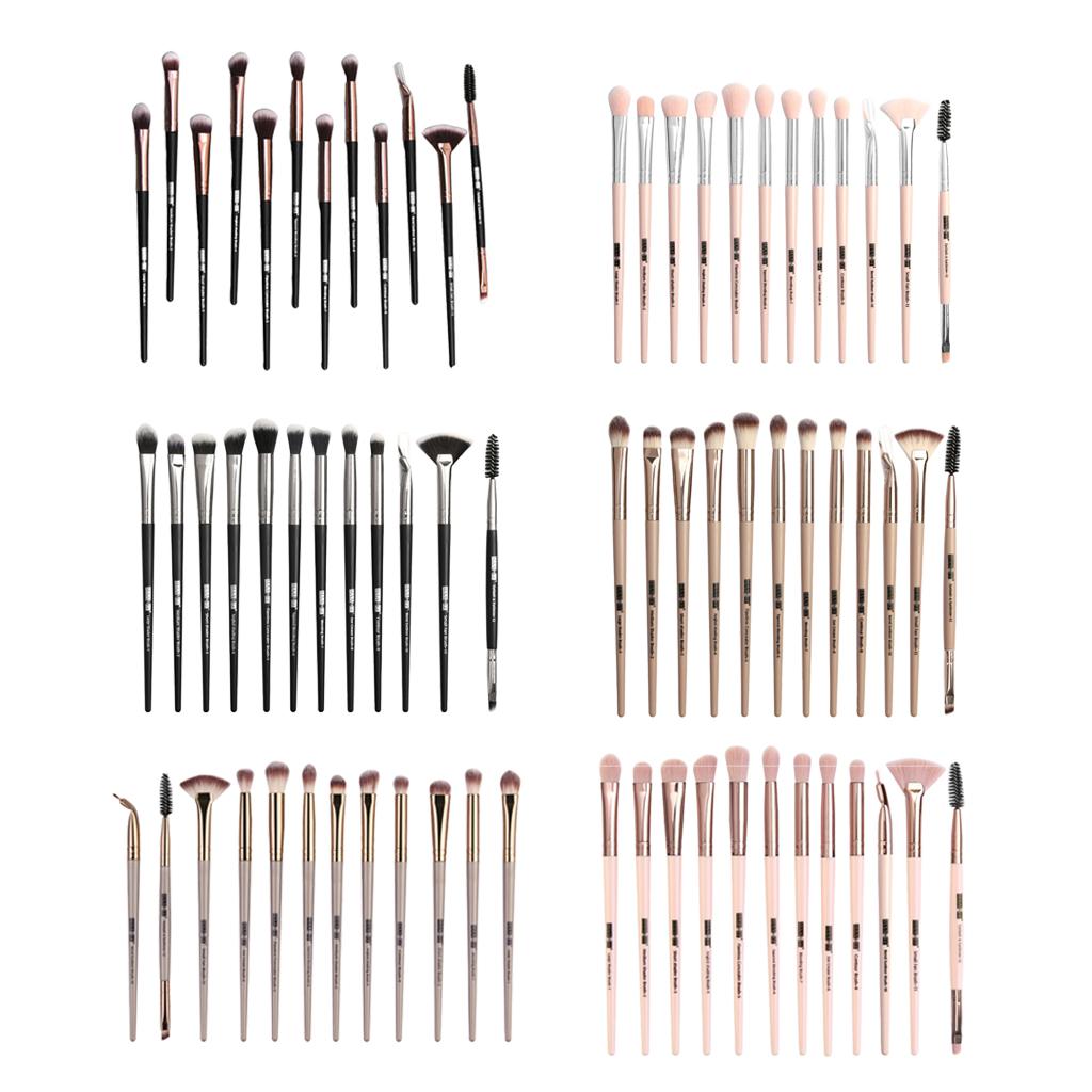 12Pcs Eye Makeup Brush Set For Eyeshadow Eyebrow Eyeliner
