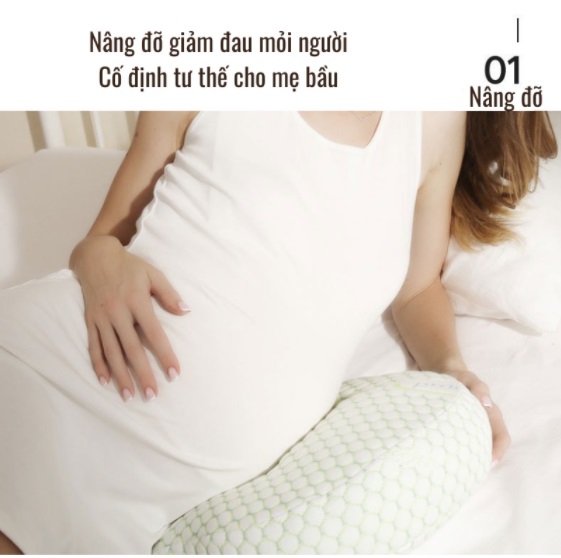 Gối cho bà bầu cao cấp 2 in 1, vừa là gối cánh tiên kết hợp chữ F